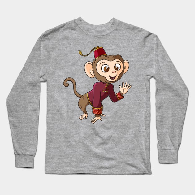 Mystic Monkey Long Sleeve T-Shirt by jfeldmanart